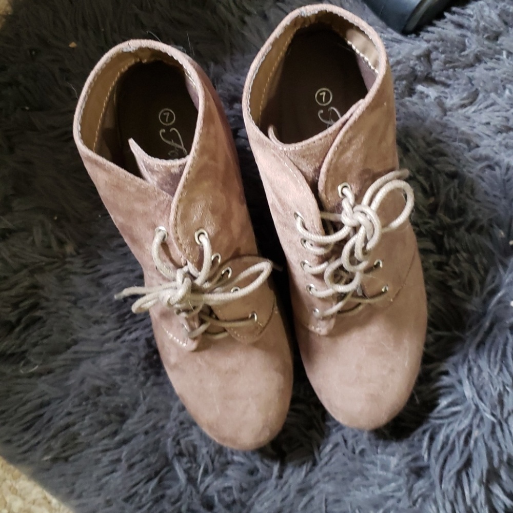 Brown Booties Suede
